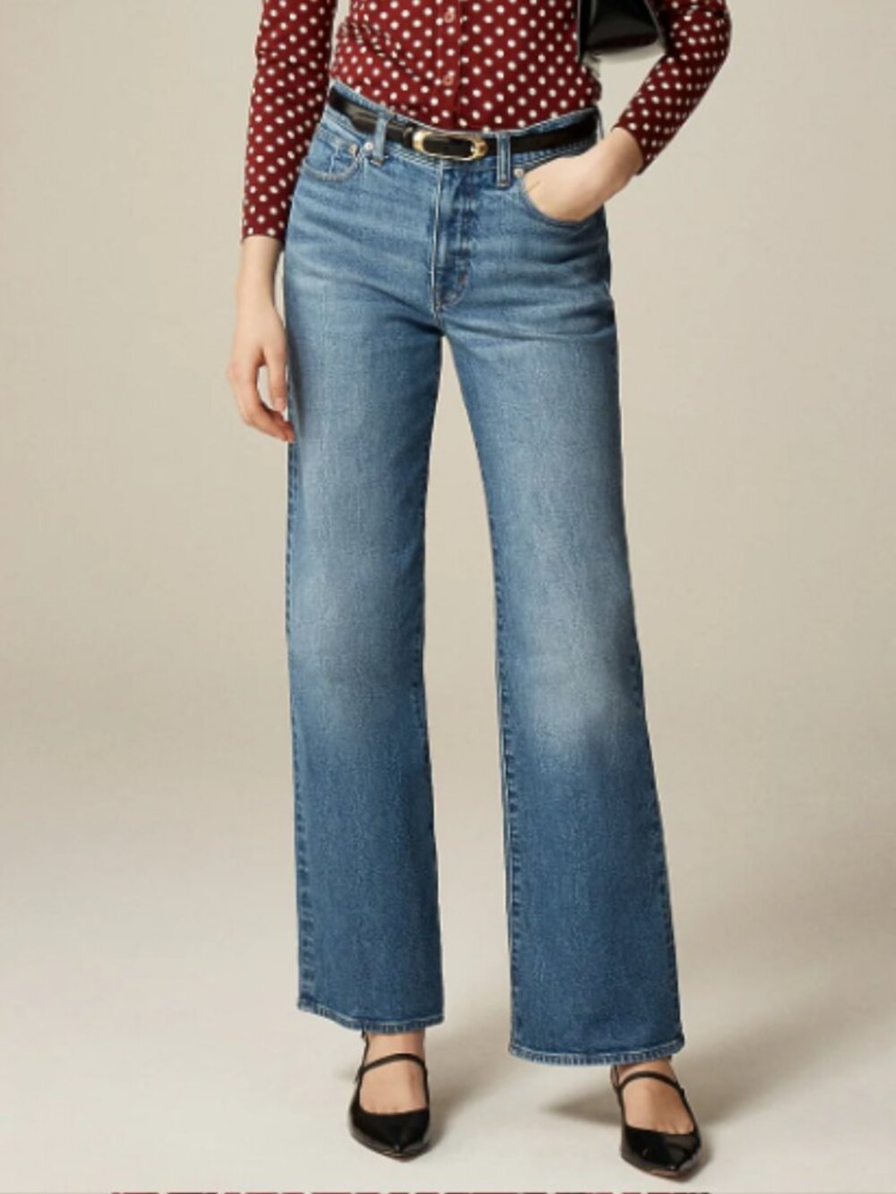 J.Crew Full-Length Slim-Wide Jean Size 30 NWT - Orig. $158 Soft Fabric
